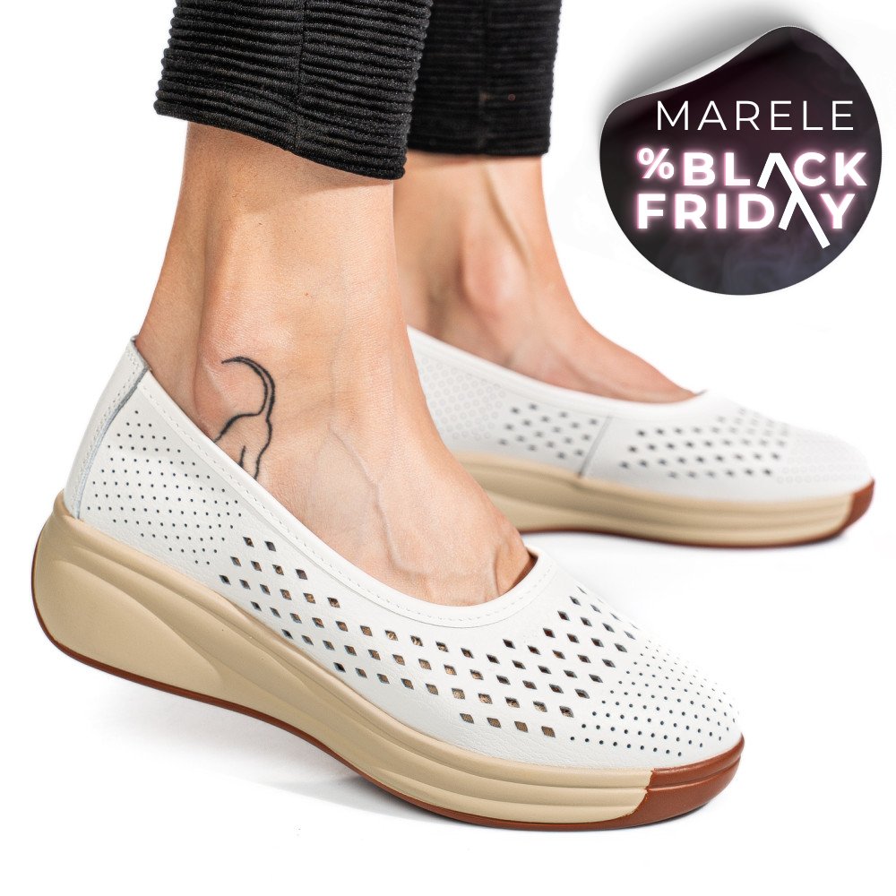 ESPADRILE WHITE PIELE NATURALA XSPH-3071
