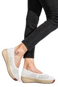 ESPADRILE WHITE PIELE NATURALA XSPH-3071