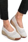 ESPADRILE WHITE PIELE NATURALA XSPH-3071