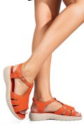 SANDALE PORTOCALII PIELE NATURALA 0PC11