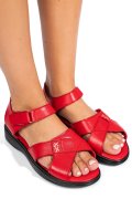 SANDALE ROSII PIELE NATURALA 0PC13