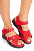 SANDALE ROSII PIELE NATURALA 0PC13