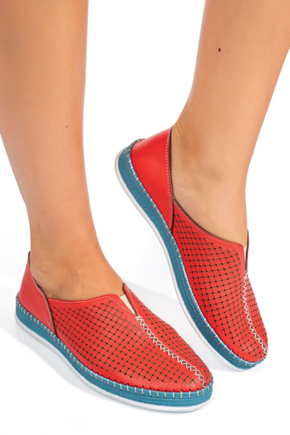 PANTOFI ROSII PIELE NATURALA 1PC332