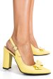 Pantofi galbeni piele naturala 1pc977