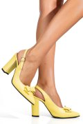 PANTOFI GALBENI PIELE NATURALA 1PC977
