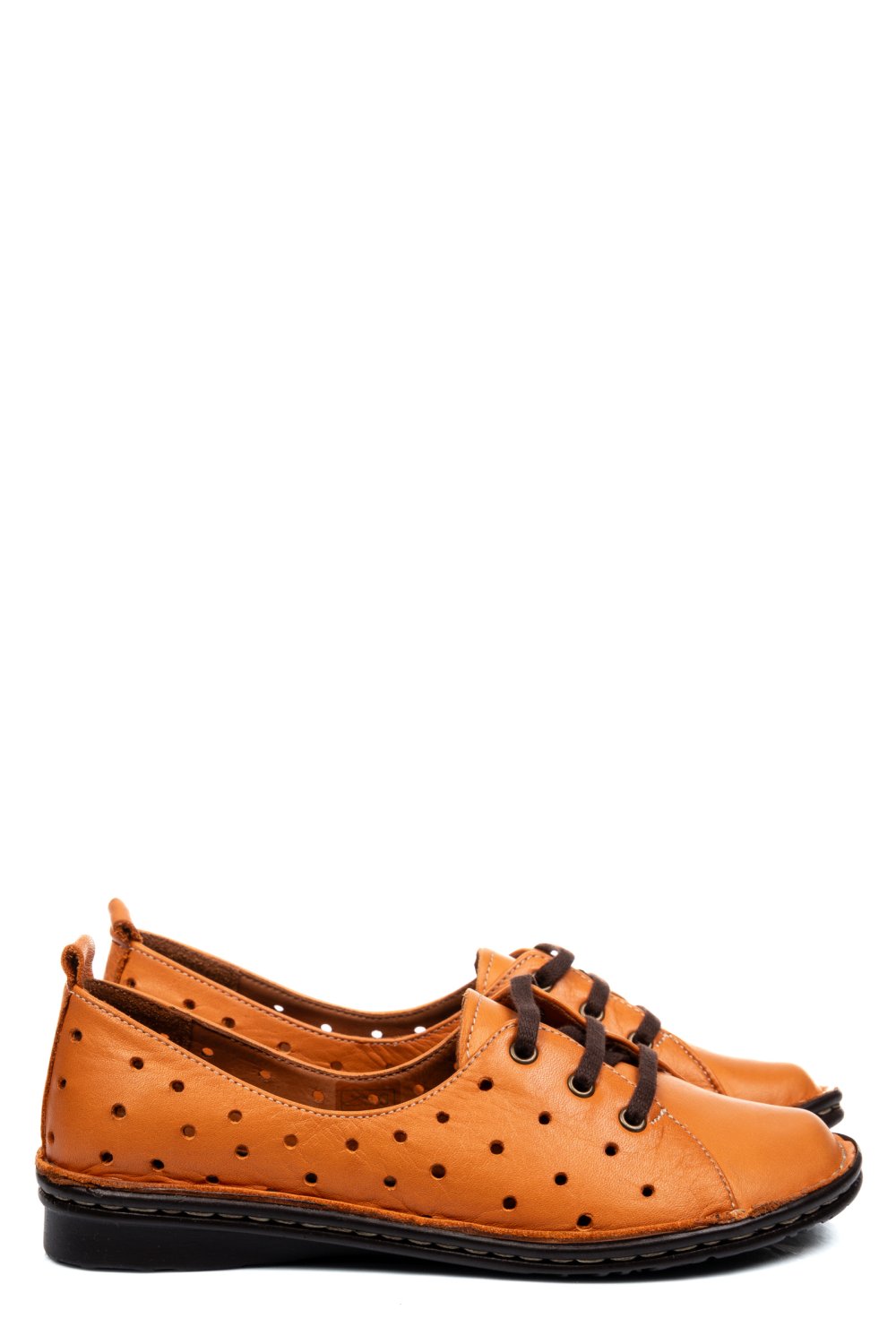 PANTOFI PORTOCALII PIELE NATURALA 1PC422