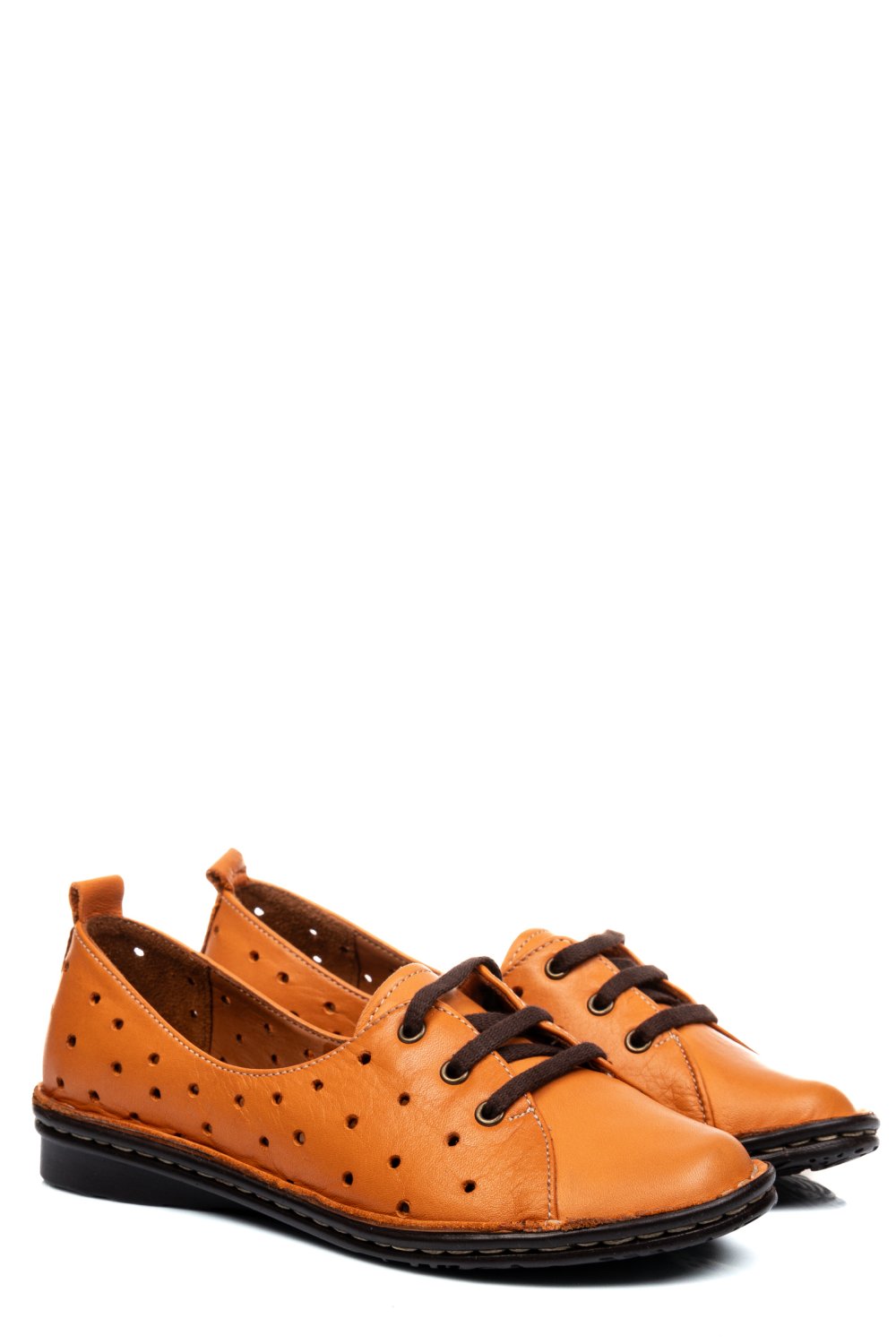 PANTOFI PORTOCALII PIELE NATURALA 1PC422