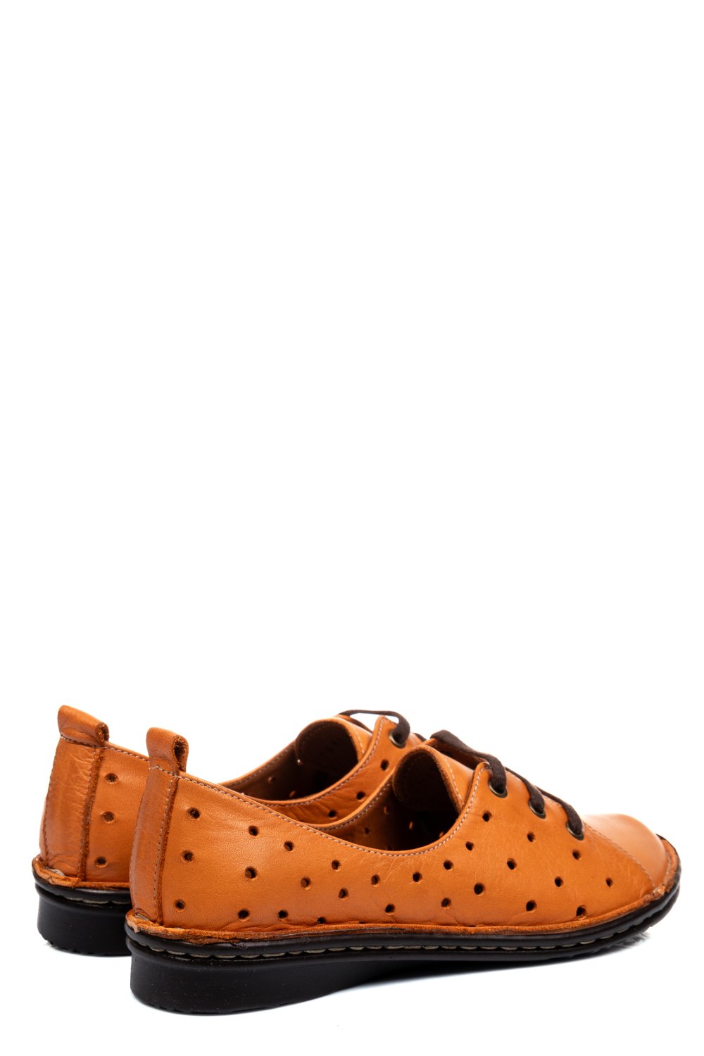 PANTOFI PORTOCALII PIELE NATURALA 1PC422