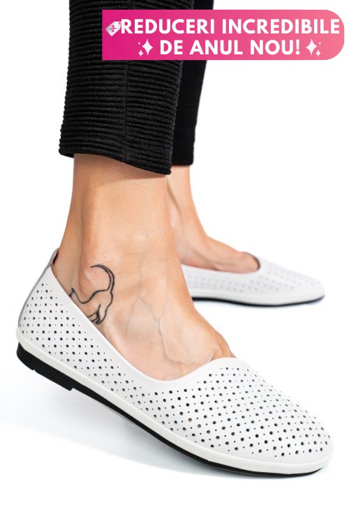 Espadrile albe piele naturala jspy3763