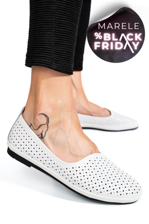 Espadrile albe piele naturala jspy3763