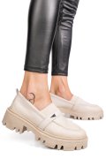 MOCASINI CREM PIELE NATURALA IPCBM011B
