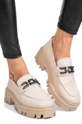 MOCASINI CREM PIELE NATURALA IPCBM003B