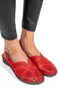 SANDALE ROSII PIELE NATURALA 3PC537