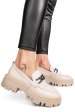 Mocasini crem piele naturala ipcbm013b