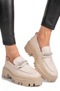 MOCASINI CREM PIELE NATURALA IPCBM022B