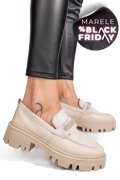 MOCASINI CREM PIELE NATURALA IPCBM022B