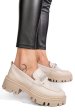 Mocasini crem piele naturala ipcbm022b