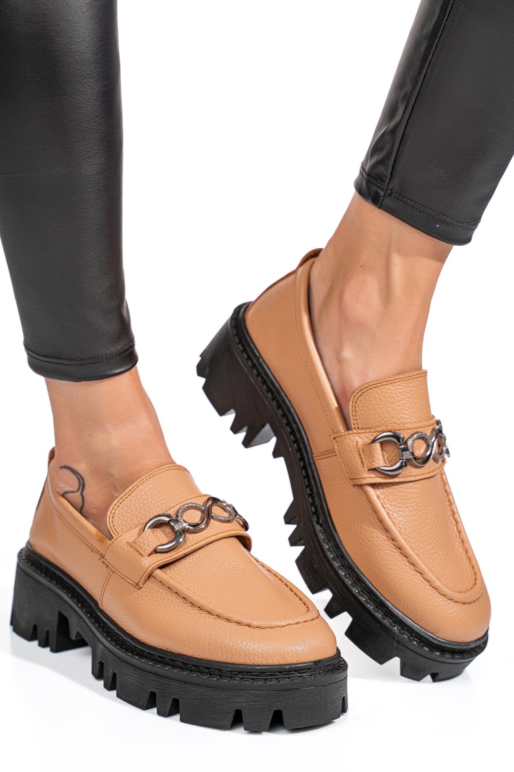 MOCASINI NUDE PIELE NATURALA IPCBM009B