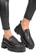 MOCASINI NEGRI PIELE NATURALA IPCBM028B