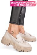MOCASINI CREM PIELE NATURALA IPCBM029B-P