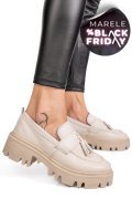 MOCASINI CREM PIELE NATURALA IPCBM029B-P