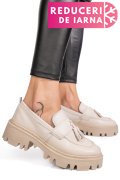 MOCASINI CREM PIELE NATURALA IPCBM029B-P