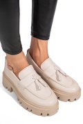 MOCASINI CREM PIELE NATURALA IPCBM029B-P