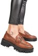 Mocasini maro piele naturala ipcbm021b