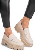 MOCASINI CREM PIELE NATURALA IPCBM026