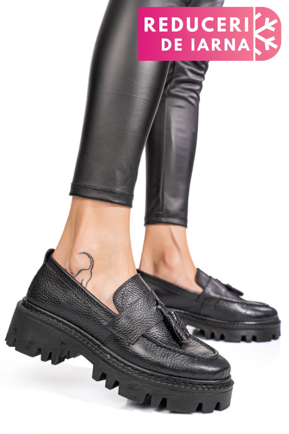 MOCASINI NEGRI PIELE NATURALA IPCBM025B-P