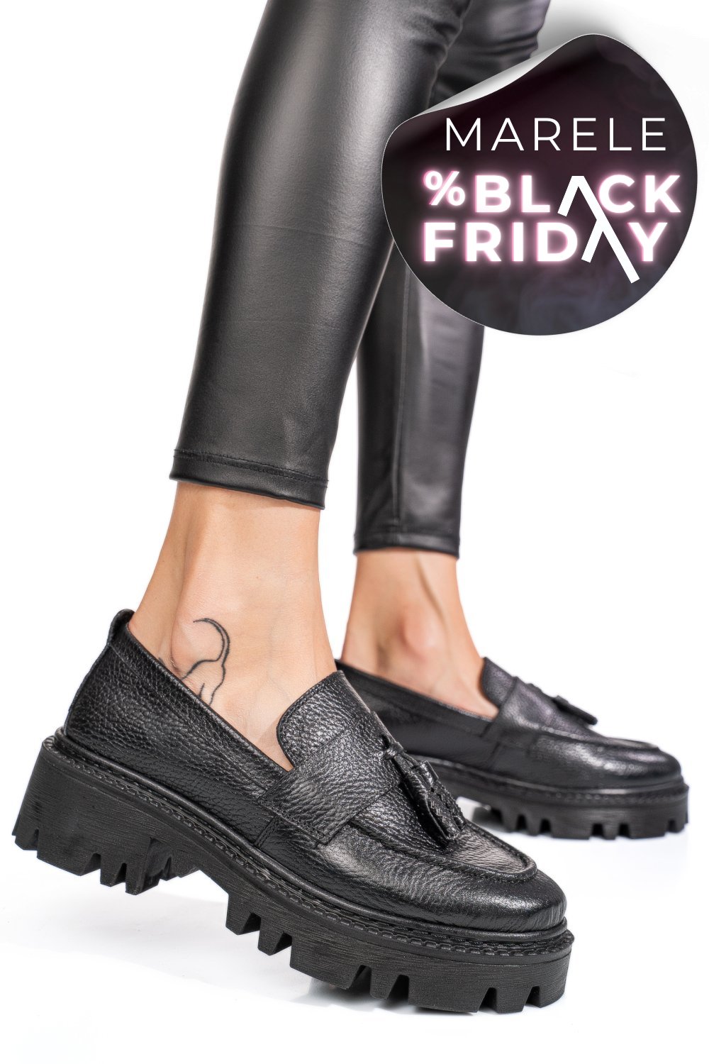 MOCASINI NEGRI PIELE NATURALA IPCBM025B-P