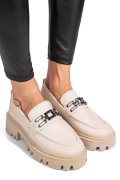 MOCASINI CREM PIELE NATURALA IPCBM003B-P