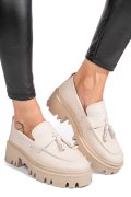 MOCASINI CREM PIELE NATURALA IPCBM029B