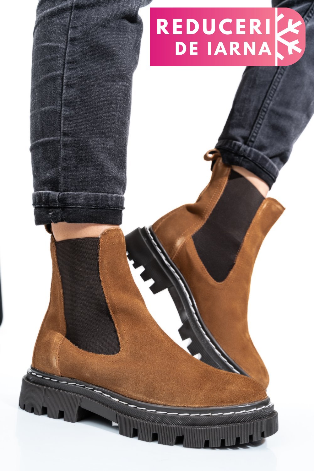 GHETE FEMEI CAPTUSITE PIELE NATURALA INTOARSA MARO VB063204