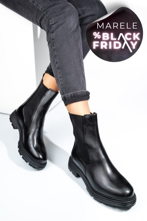 Ghete negre piele naturala vb254202