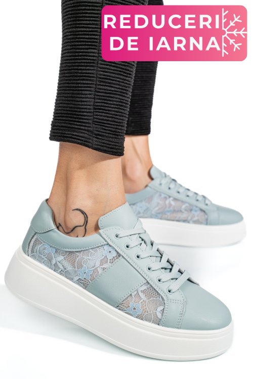 Pantofi sport light blue piele naturala fsp001-848