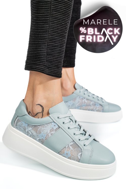 Pantofi sport light blue piele naturala fsp001-848