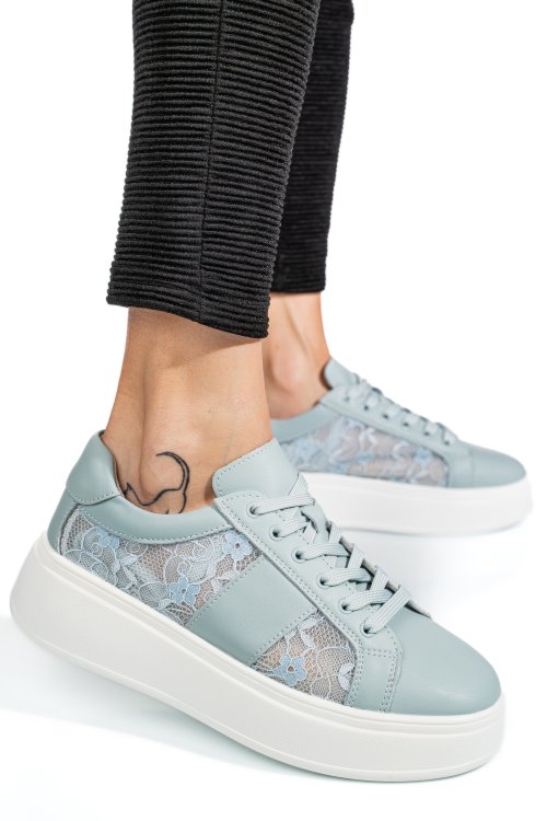 Pantofi sport light blue piele naturala fsp001-848