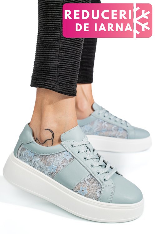 Pantofi sport light blue piele naturala fsp001-848