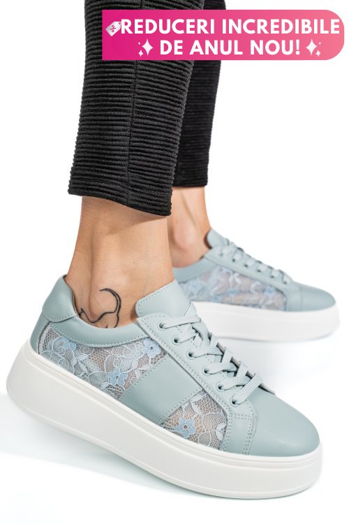 Pantofi sport light blue piele naturala fsp001-848