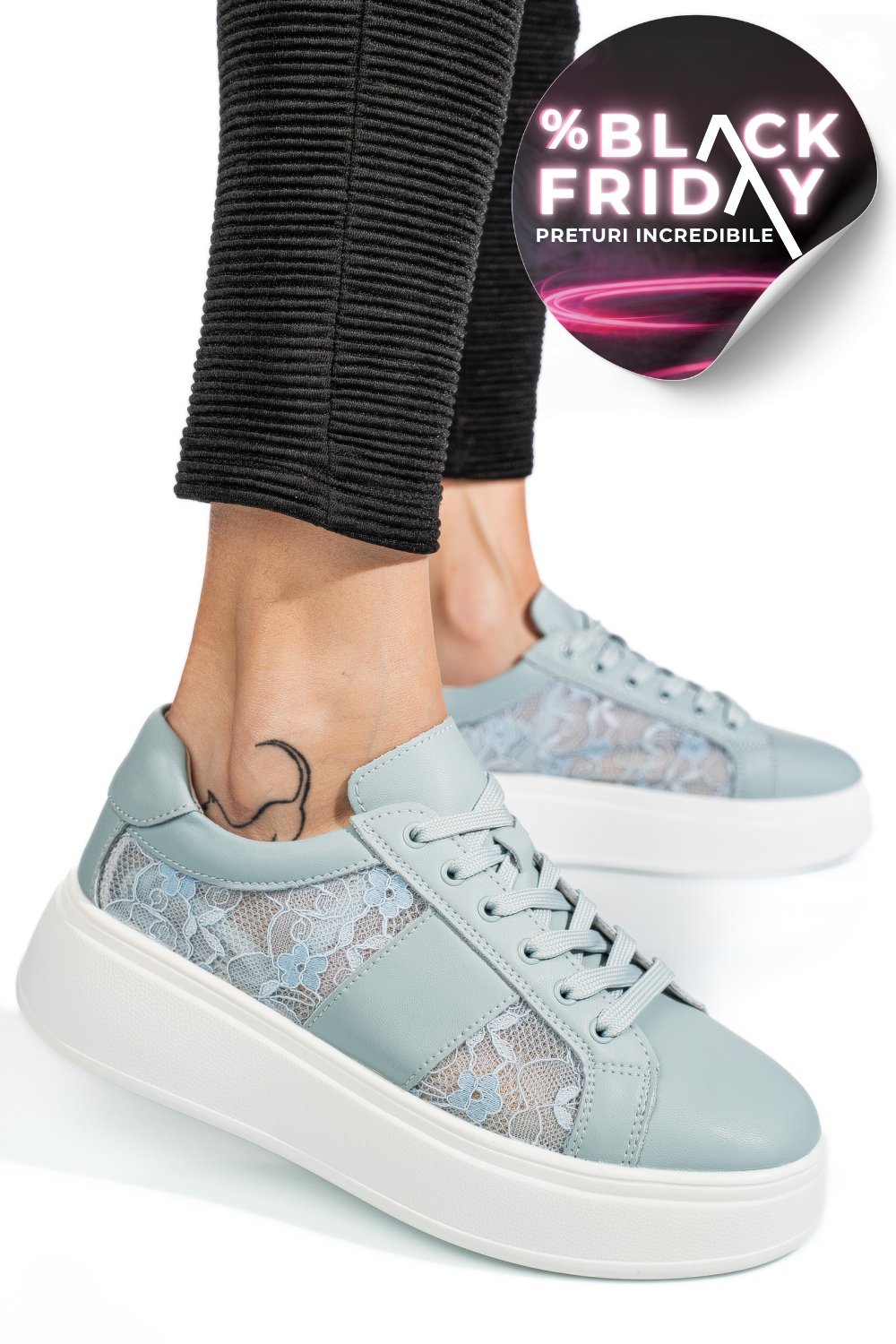 PANTOFI SPORT LIGHT BLUE PIELE NATURALA FSP001-848