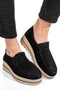 MOCASINI NEGRI PIELE NATURALA INTOARSA MSPM223