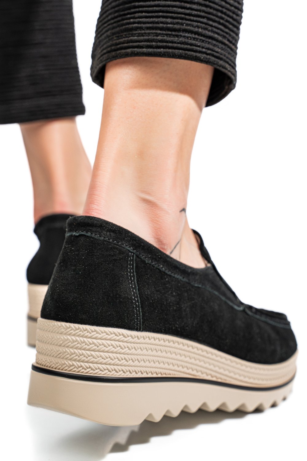 MOCASINI NEGRI PIELE NATURALA INTOARSA MSPM223