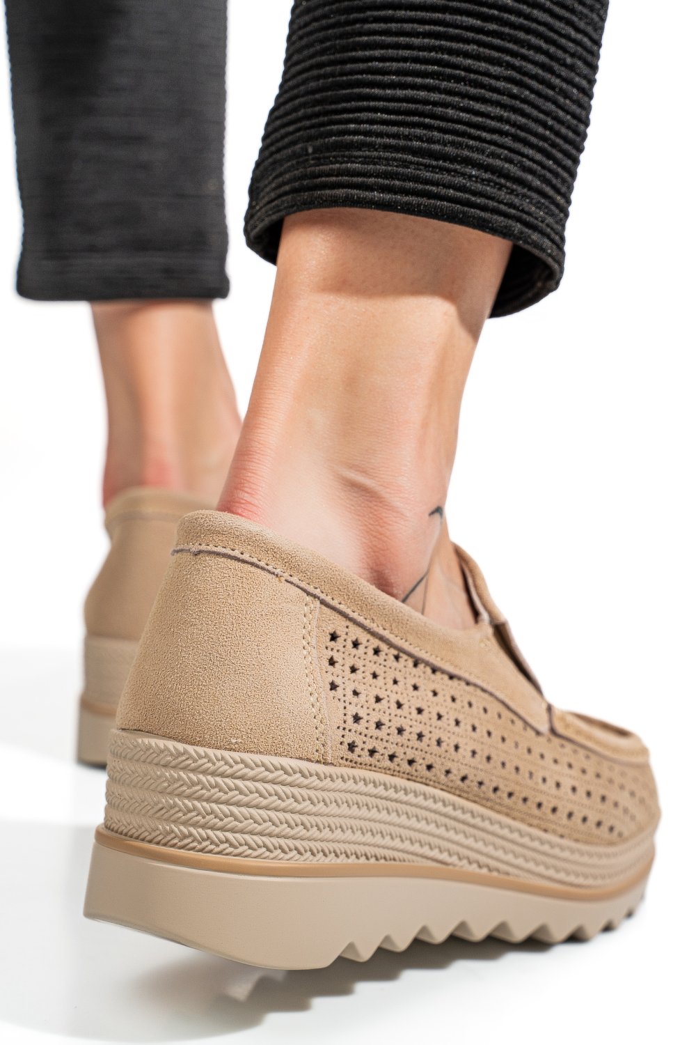MOCASINI KHAKI PIELE NATURALA INTOARSA MSPM223