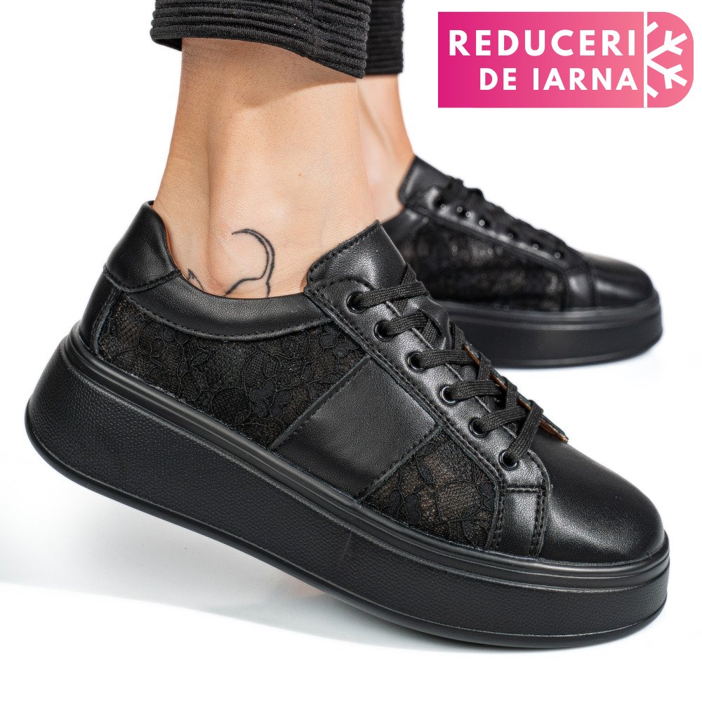 PANTOFI SPORT BLACK PIELE NATURALA FSP001-848