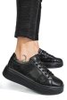 Pantofi sport black piele naturala fsp001-848