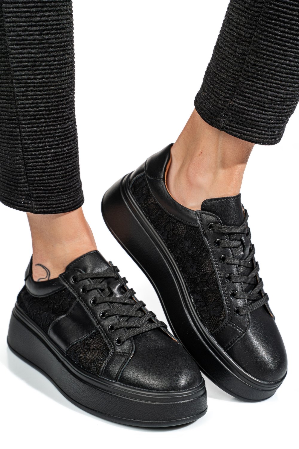 PANTOFI SPORT BLACK PIELE NATURALA FSP001-848