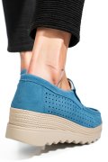 MOCASINI ALBASTRI PIELE NATURALA INTOARSA MSPM223