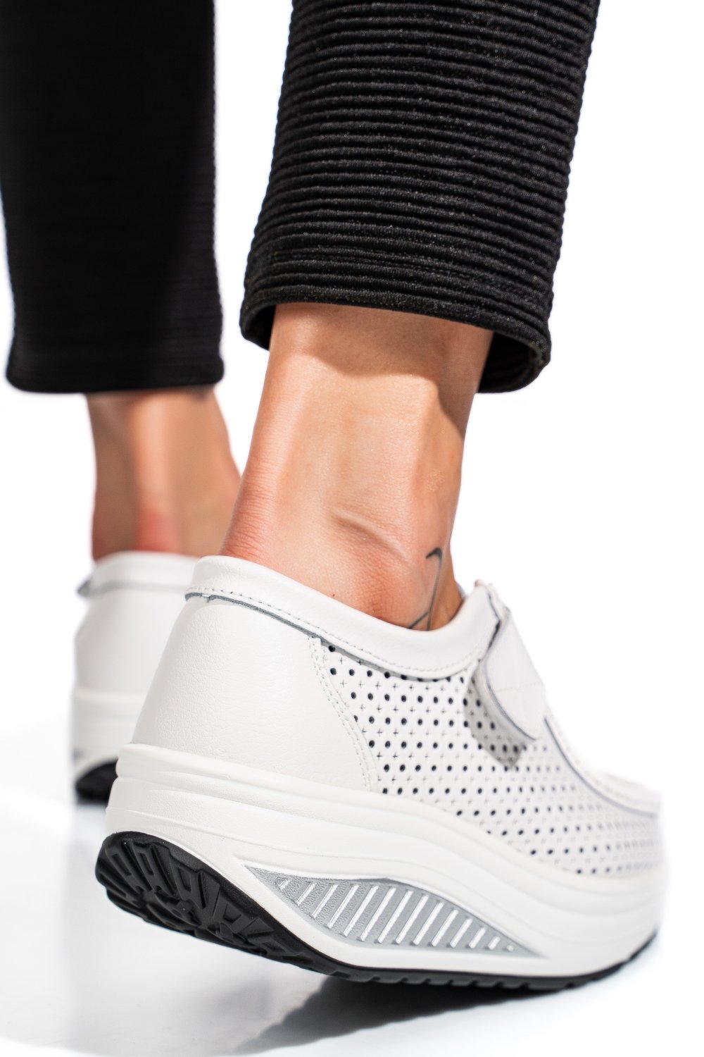 MOCASINI WHITE PIELE NATURALA PSPL-2075