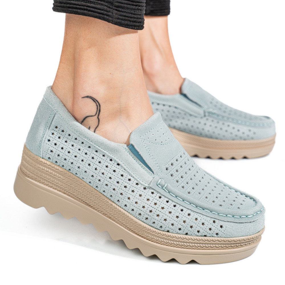 MOCASINI GRI PIELE NATURALA INTOARSA MSPM223